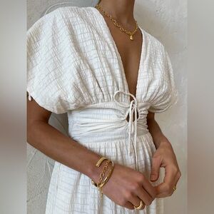 Sovere Lucid Midi Dress in Porcelain Sz S